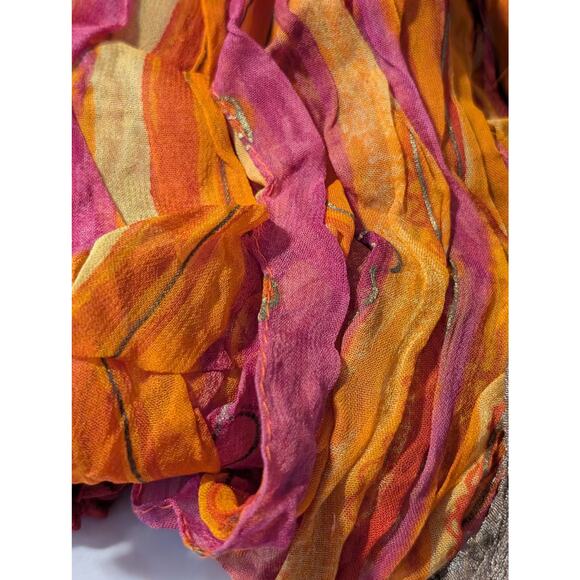 Three Crinkly Frilly Scarves One New With Tags - Picture 5 of 7